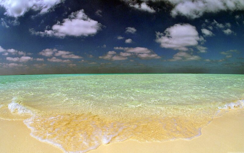 tropical beach with turquoise water