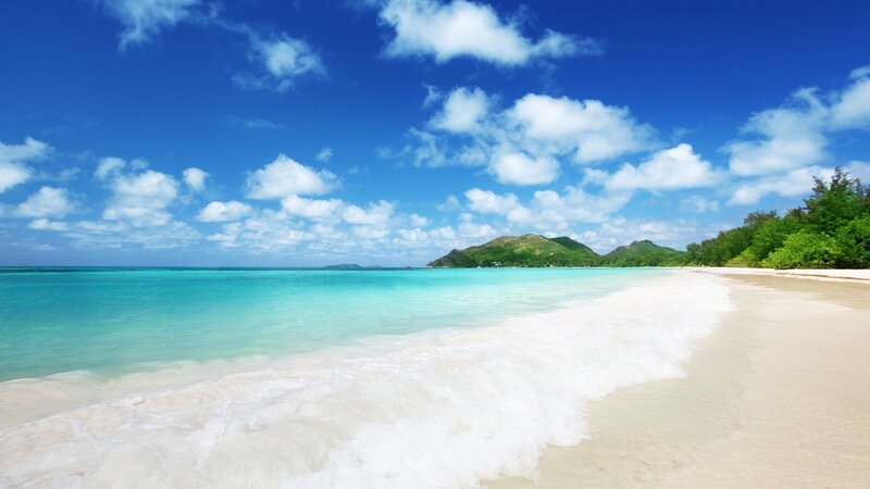 tropical beach with turquoise water