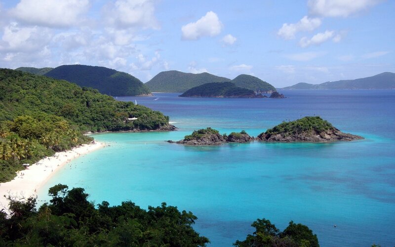 tropical beach with turquoise water