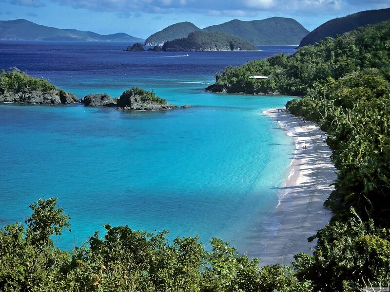 tropical beach with turquoise water
