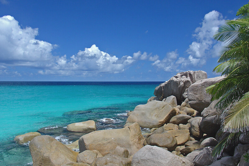 tropical beach with turquoise water