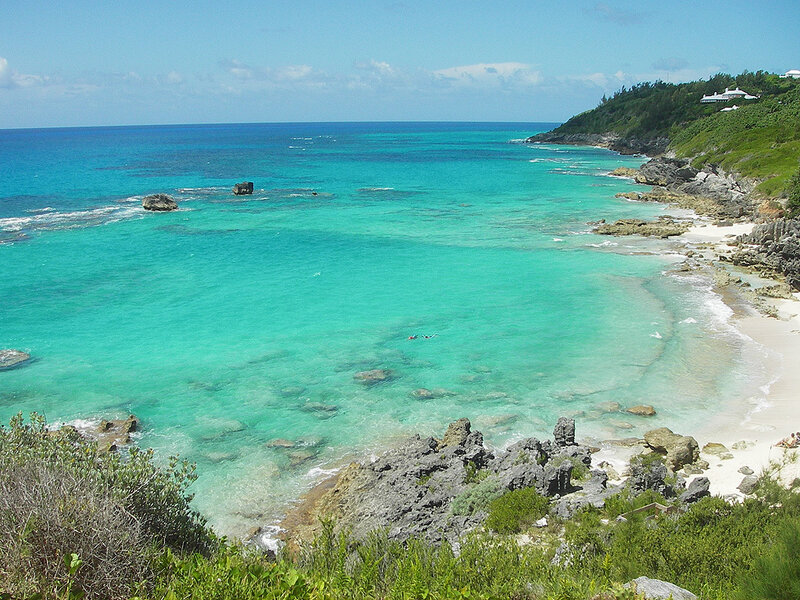 tropical beach with turquoise water