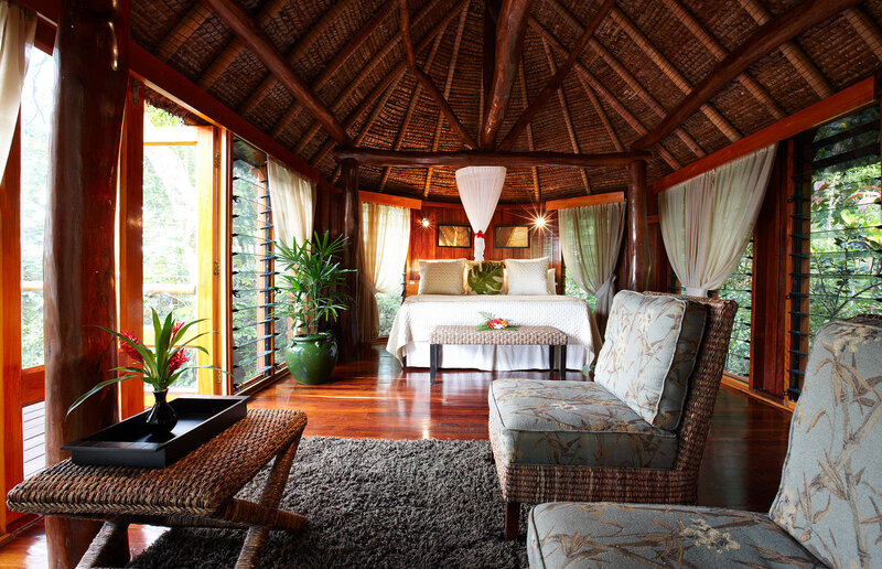 Tropical Bedroom Interior — Brown