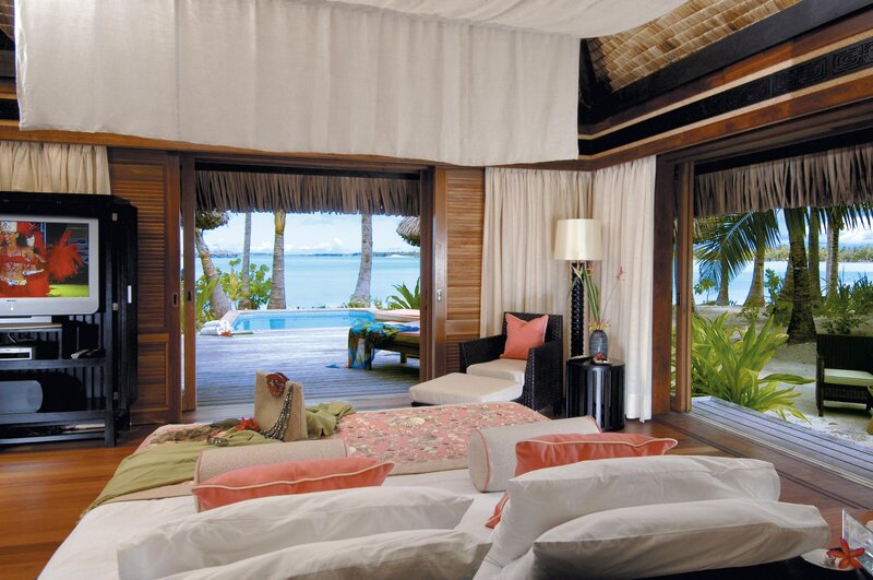 Tropical Bedroom with Ocean View — White, Serene