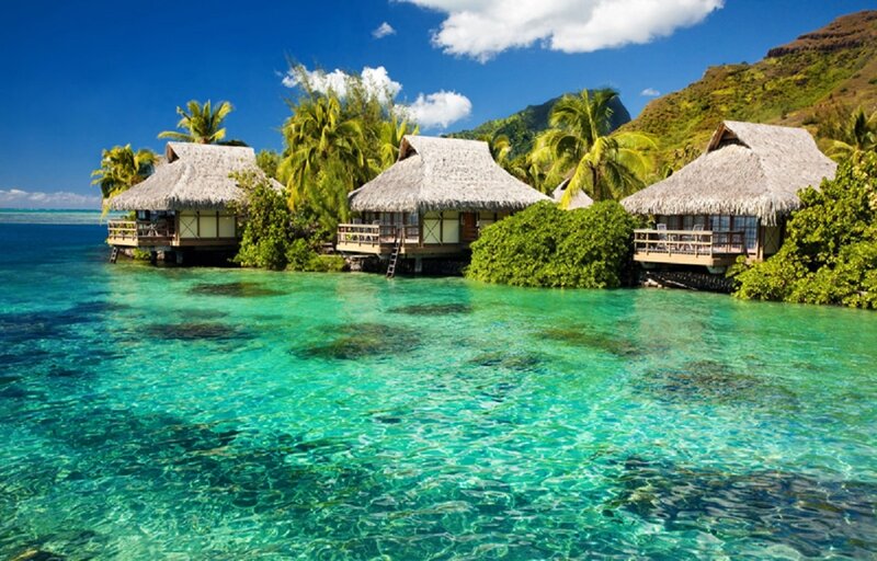 Tropical Bungalows on Water