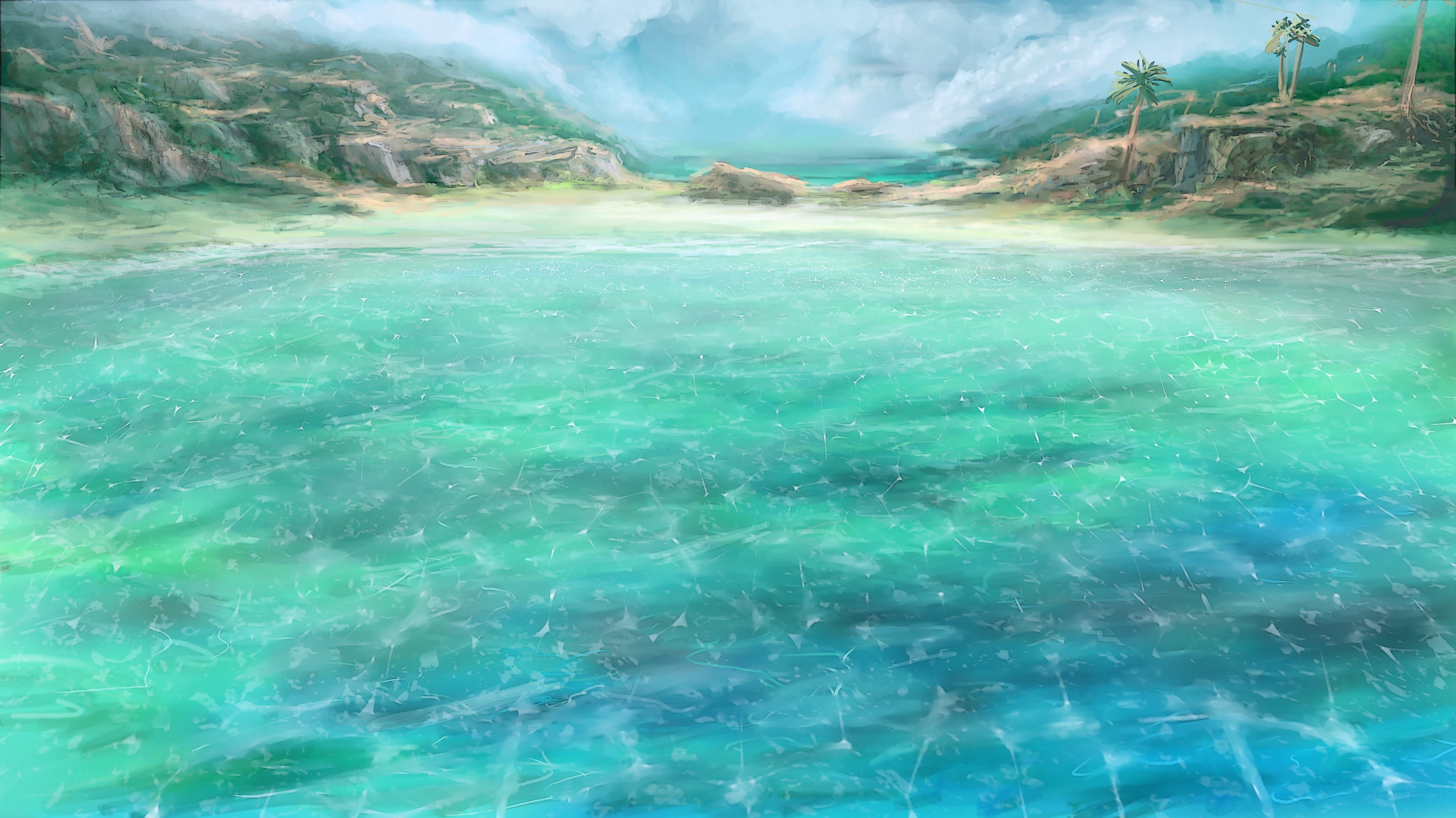 tropical coastal landscape