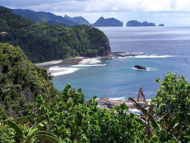 tropical coastline with islands