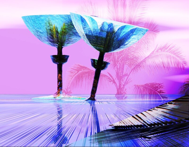 tropical cocktail art