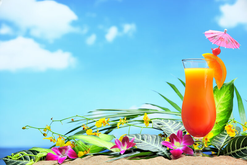 Tropical Cocktail on Sand
