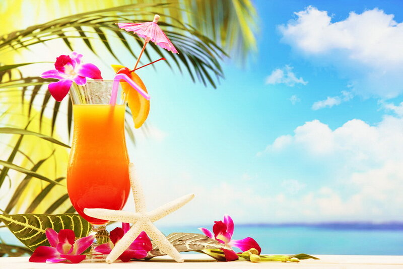 Tropical Cocktail with Starfish