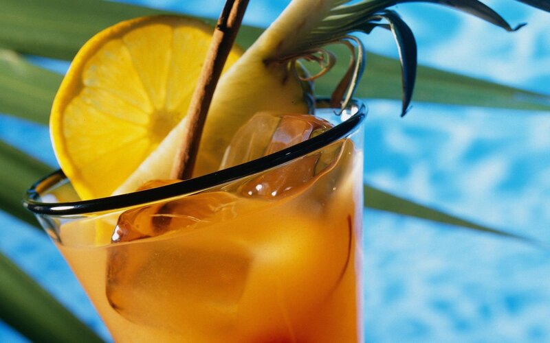 Tropical Drink in Glass