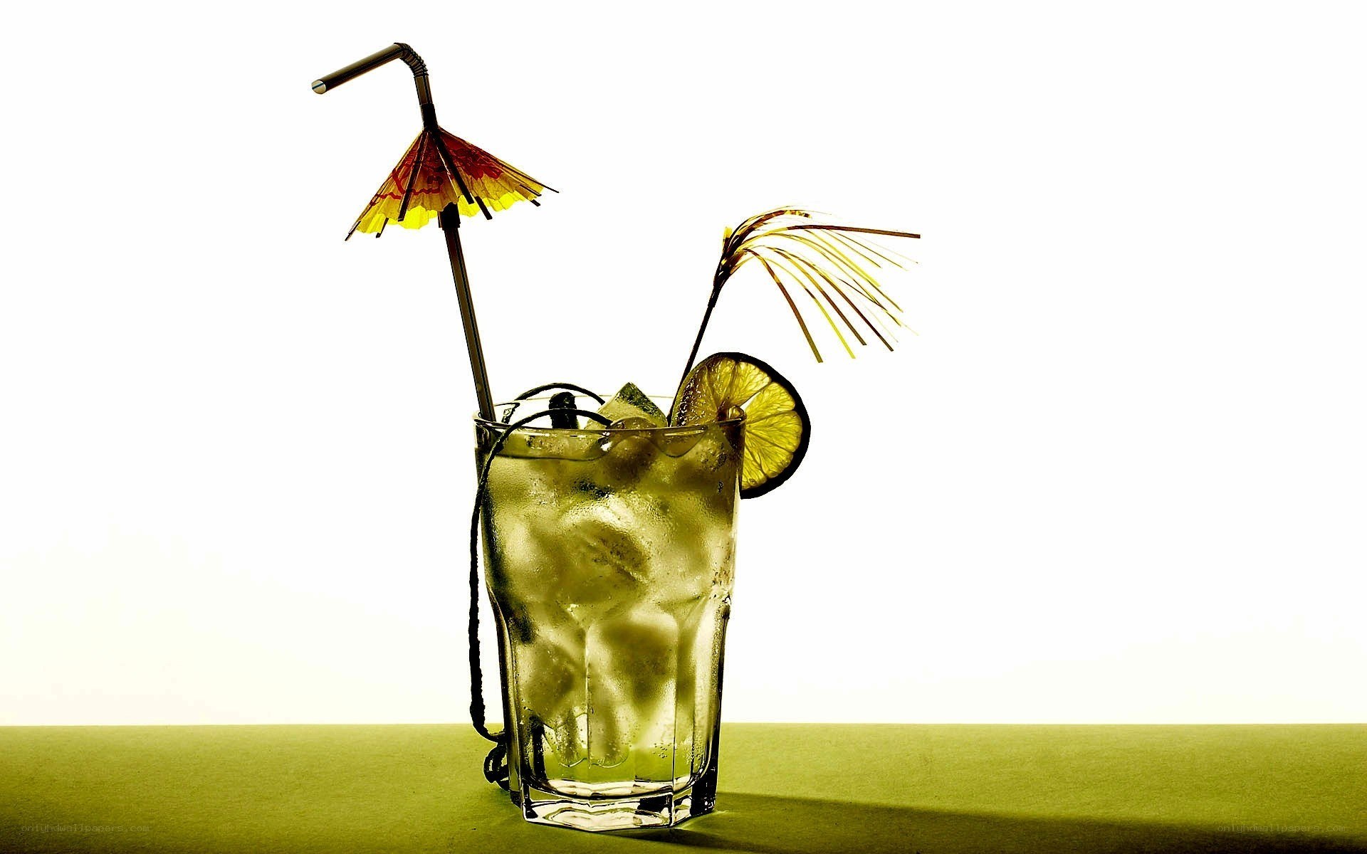 tropical drink with umbrella