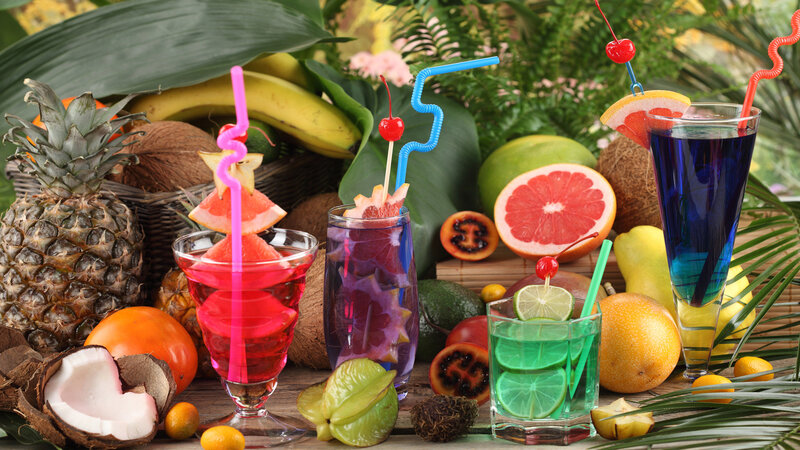 Tropical Drinks and Fruit