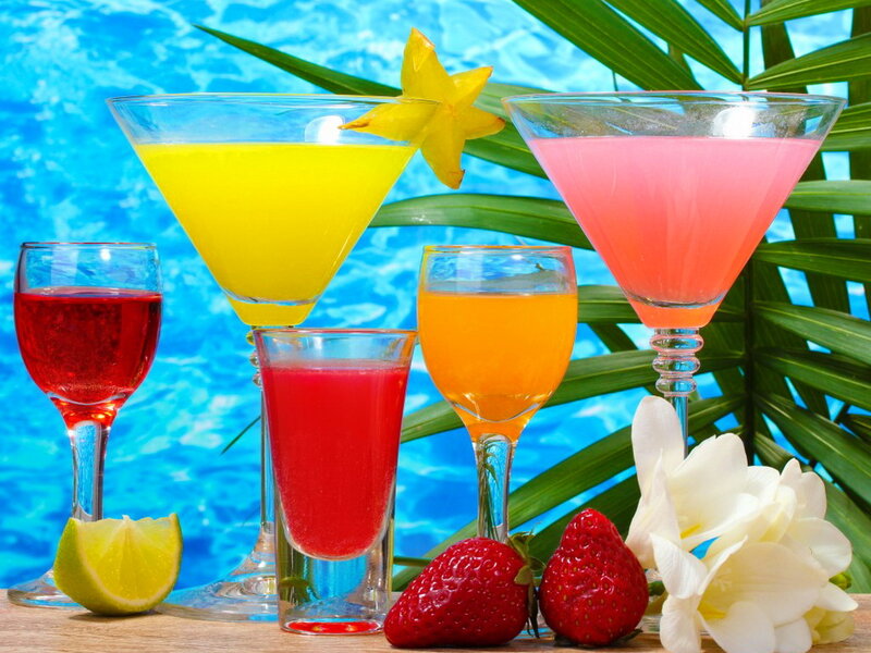 Tropical Drinks by Pool