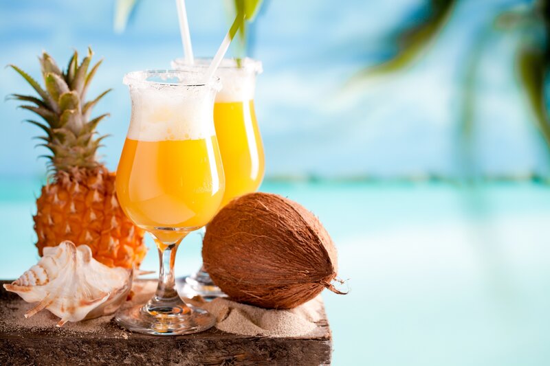 Tropical Drinks on Sand — Blue