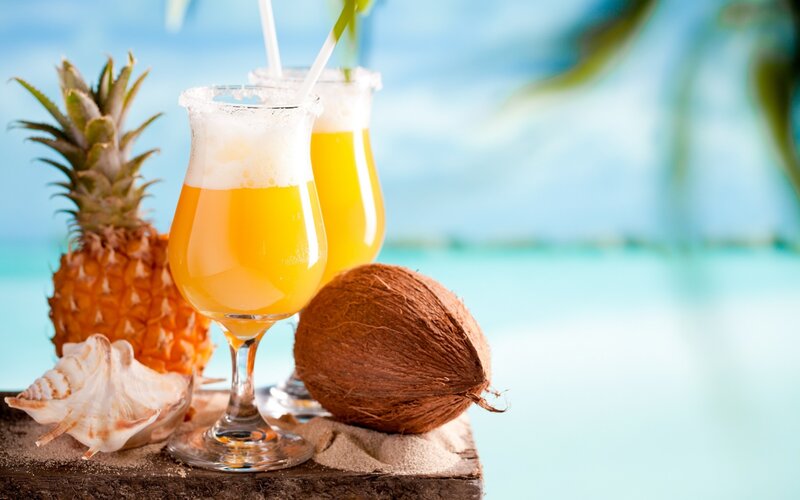 Tropical Drinks on Sand