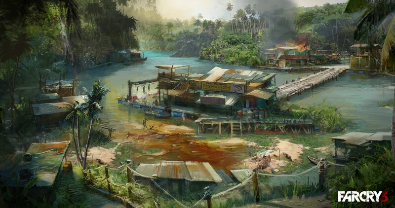 Tropical Fishing Village — Green