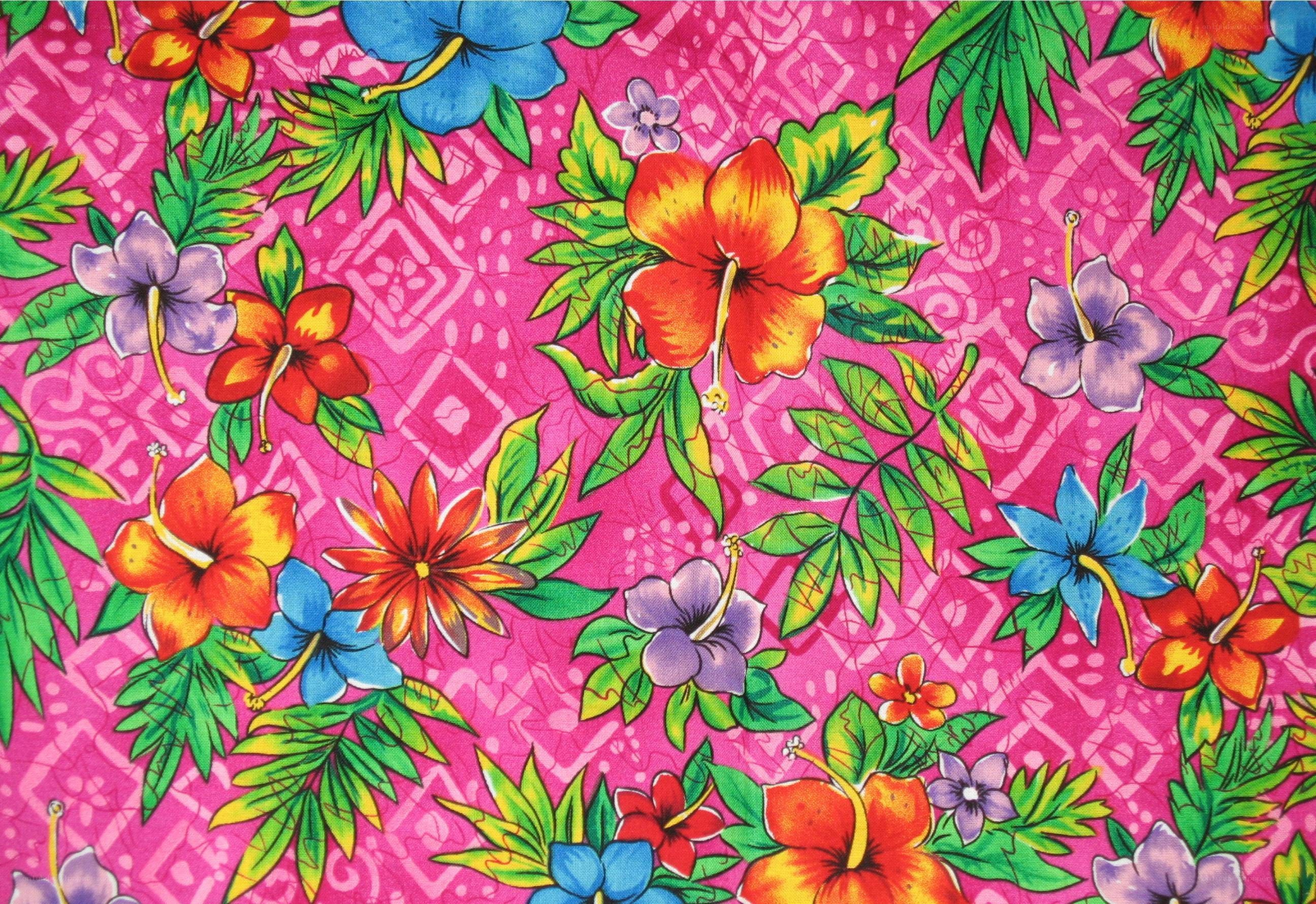 tropical floral fabric pattern