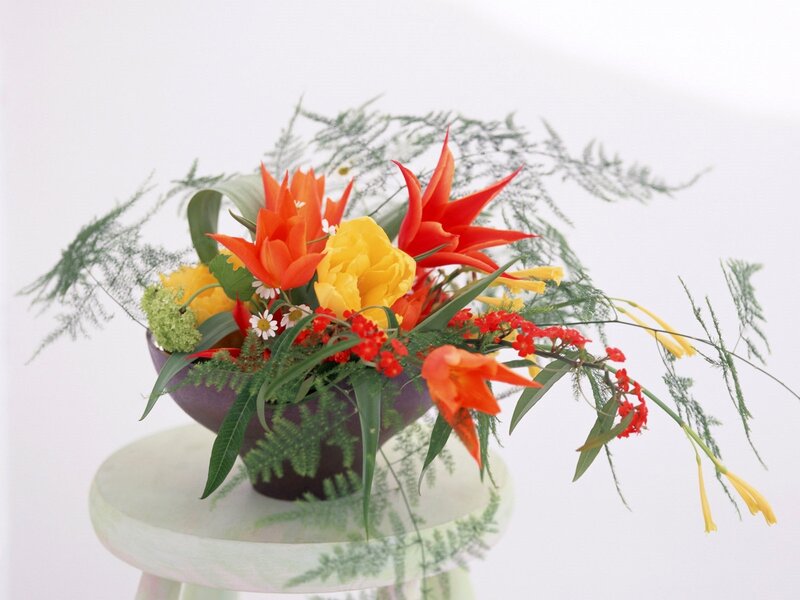 Tropical Flower Arrangement — Orange