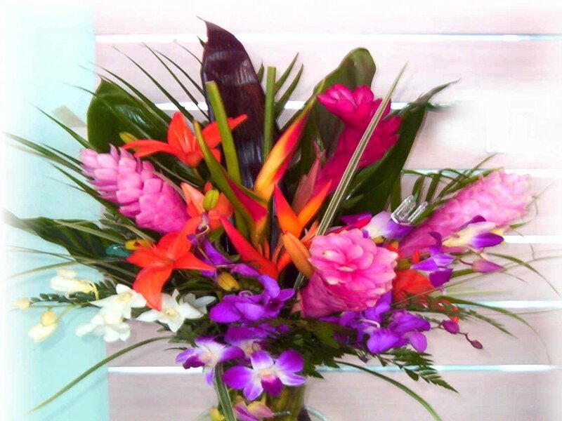 Tropical Flower Bouquet — Pink, Vibrant