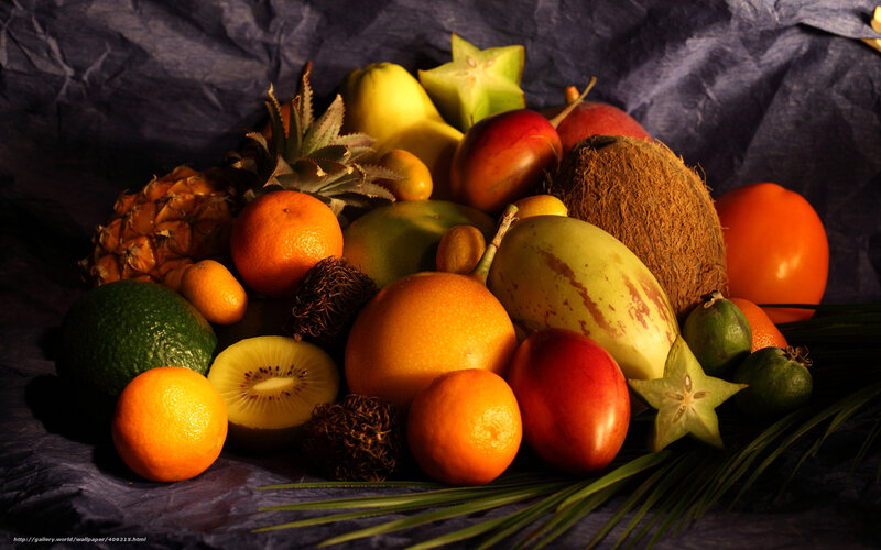 Tropical Fruit Arrangement — Orange, Dramatic