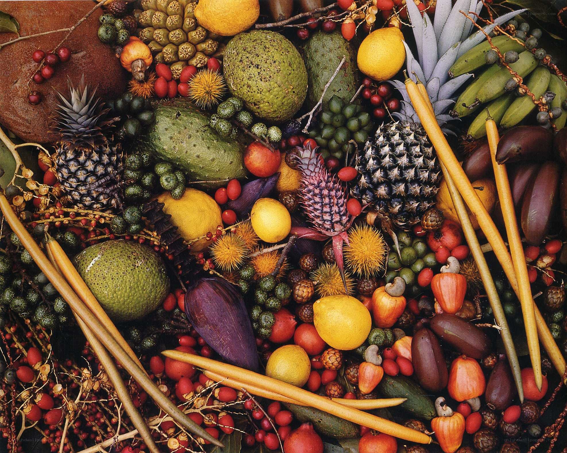 tropical fruit still life