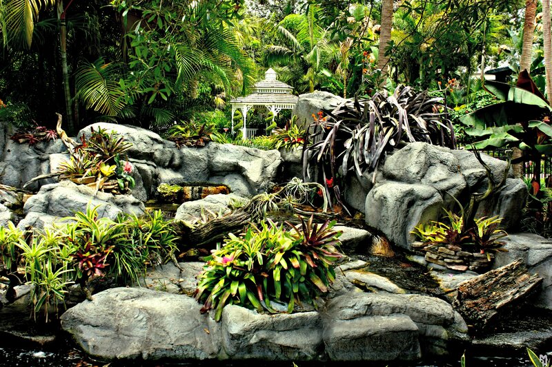 Tropical Garden with Gazebo