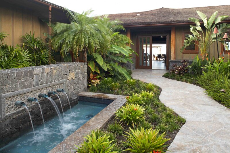 Tropical Garden with Water Feature