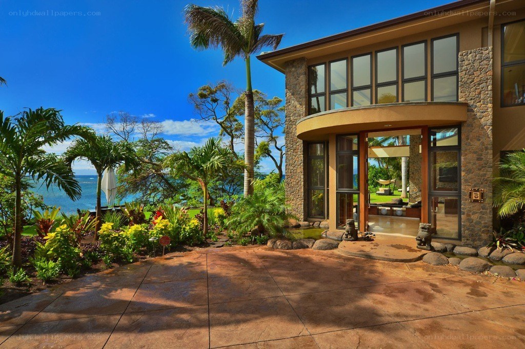 Tropical home with ocean view