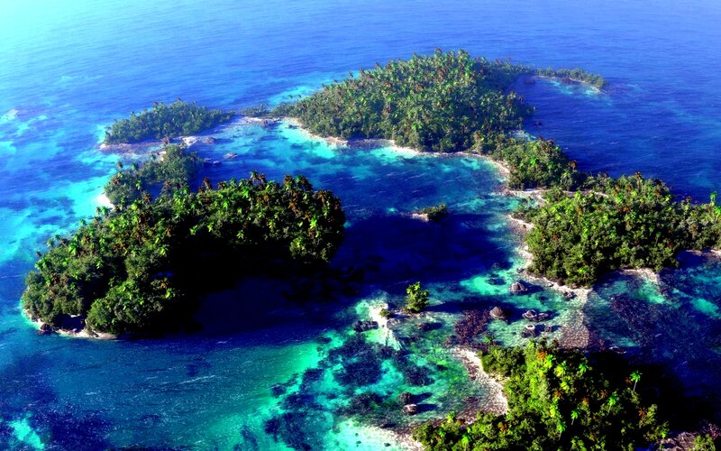 Tropical Island Archipelago — Blue