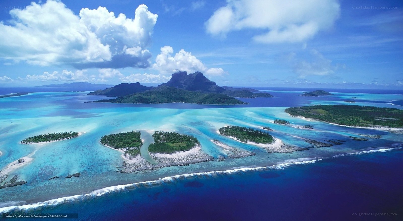 tropical island atoll landscape
