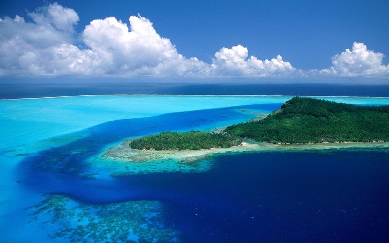 Tropical Island Atoll — Photograph