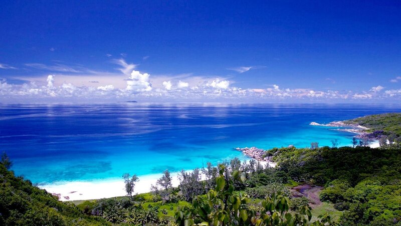 Tropical Island Bay — Blue, Serene, Afternoon, Photograph, Ocean, Beach