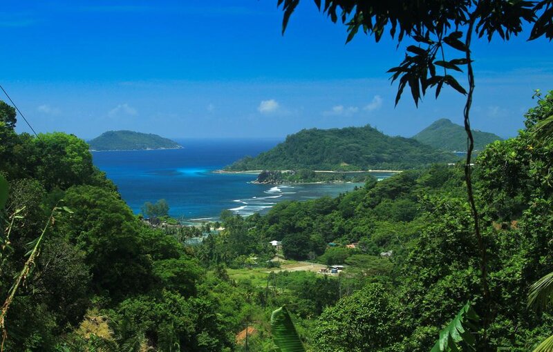 Tropical Island Bay — Blue, Serene, Afternoon, Photograph, Ocean