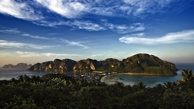 Tropical Island Bay — Blue, Serene