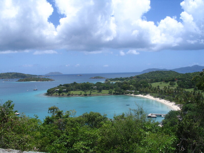 tropical island bay view