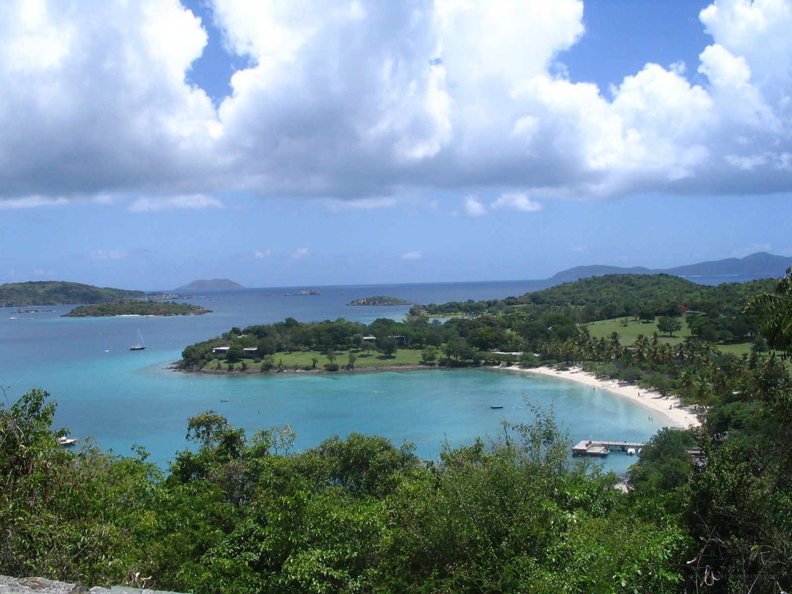 tropical island bay view