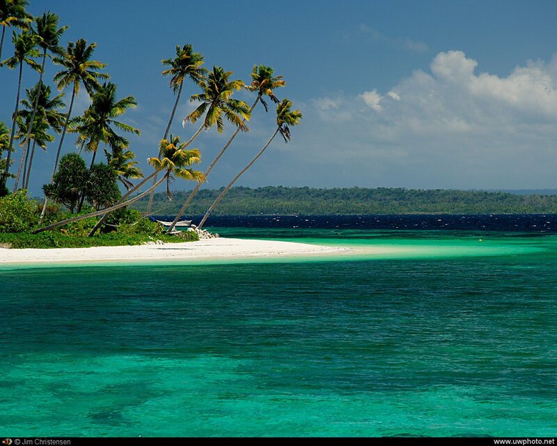 Tropical Island Beach — Blue, Ocean
