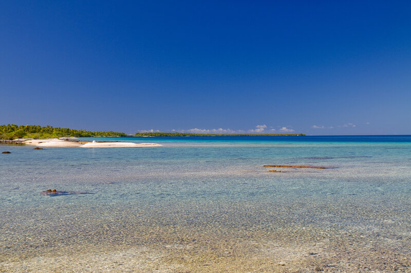 Tropical Island Beach — Blue, Serene, Afternoon, Photograph, Ocean, Sandbar