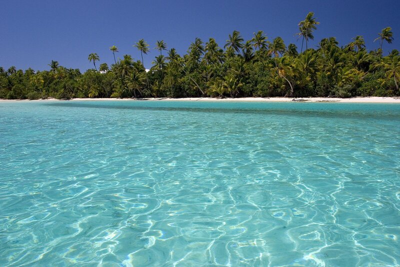 tropical island beach scene