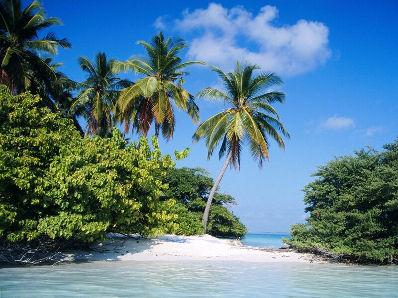Tropical Island Beach — Sky