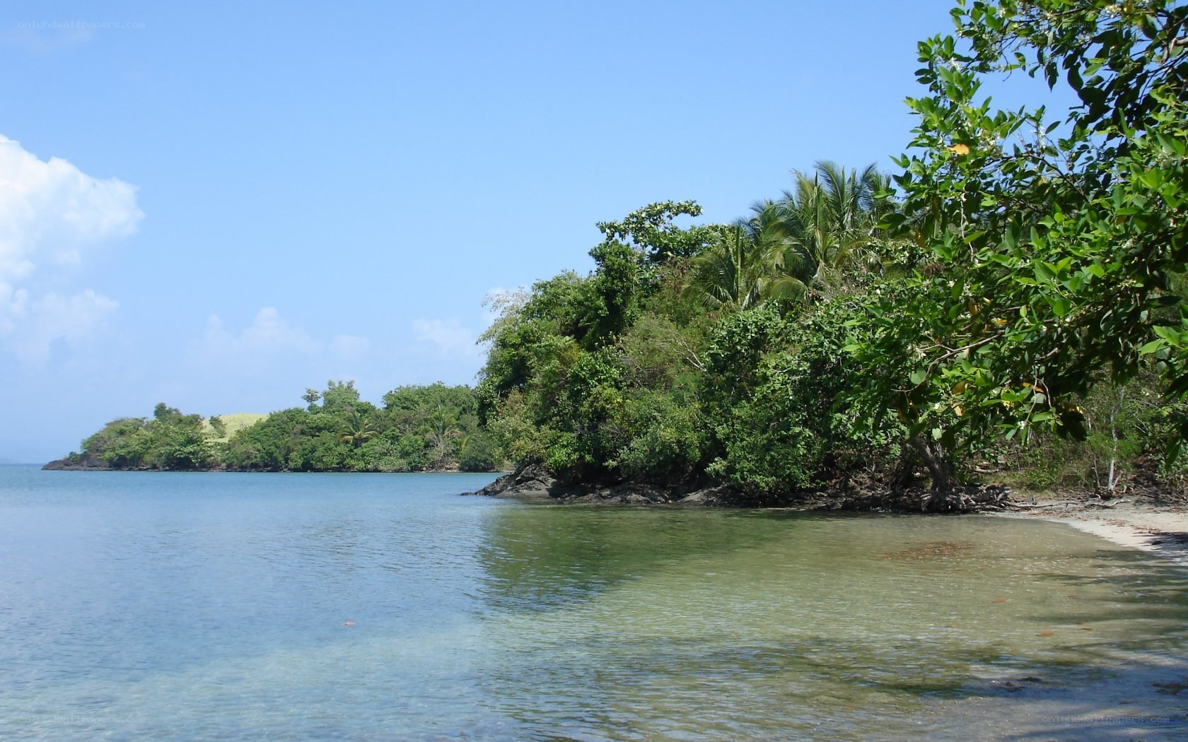 tropical island cove