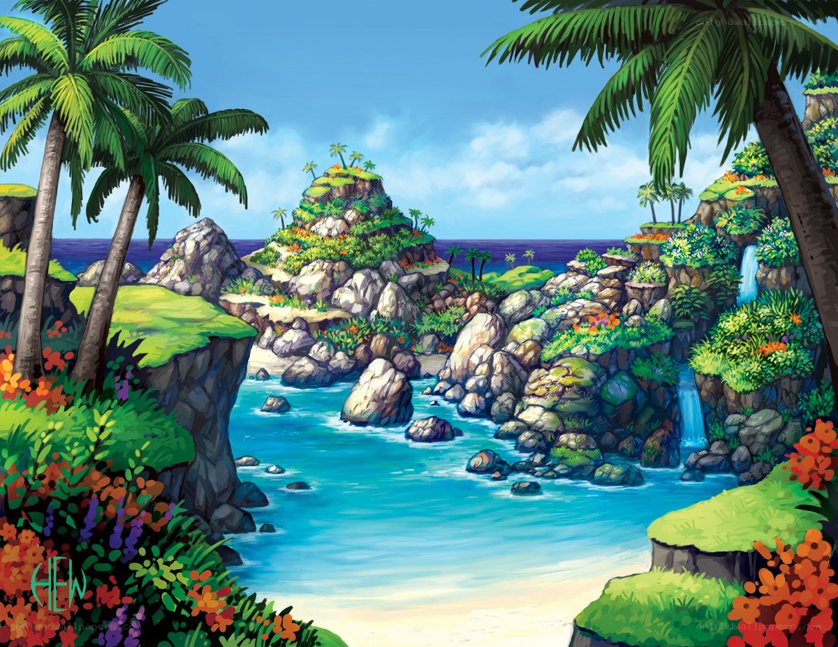 Tropical island cove