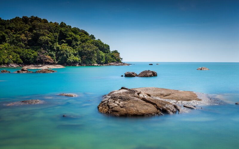 tropical island cove