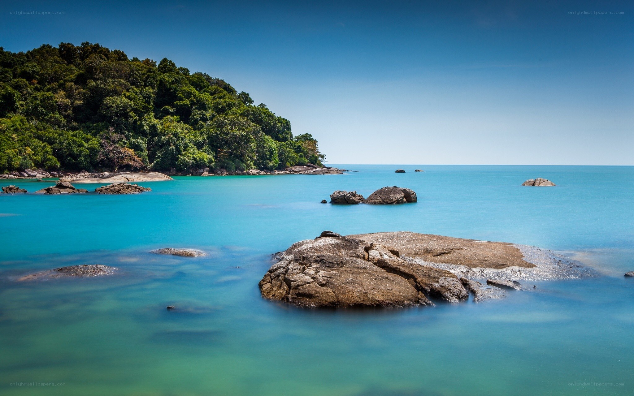 tropical island cove