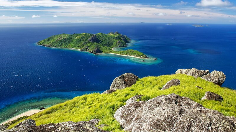 Tropical Island from Cliff