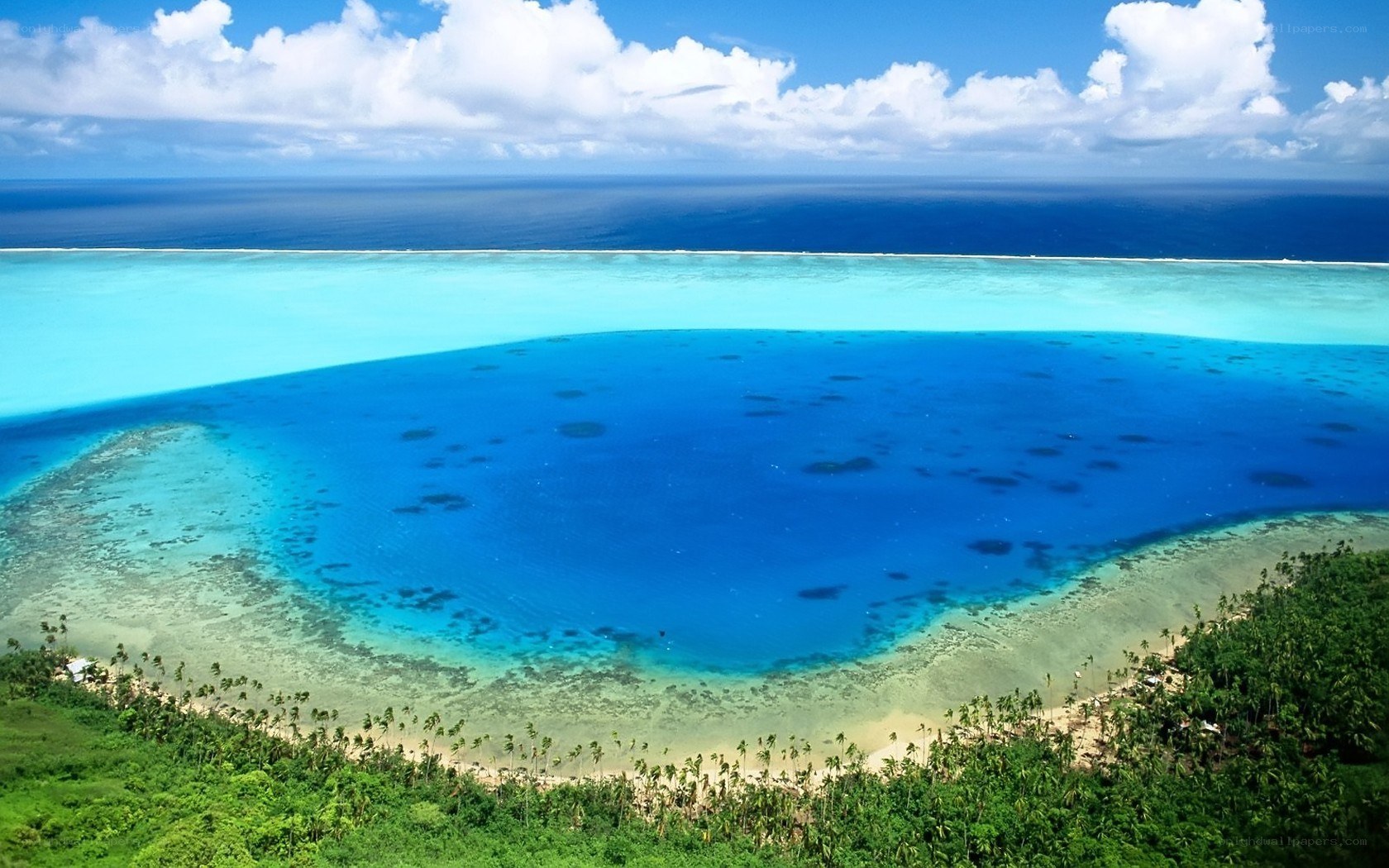 tropical island lagoon