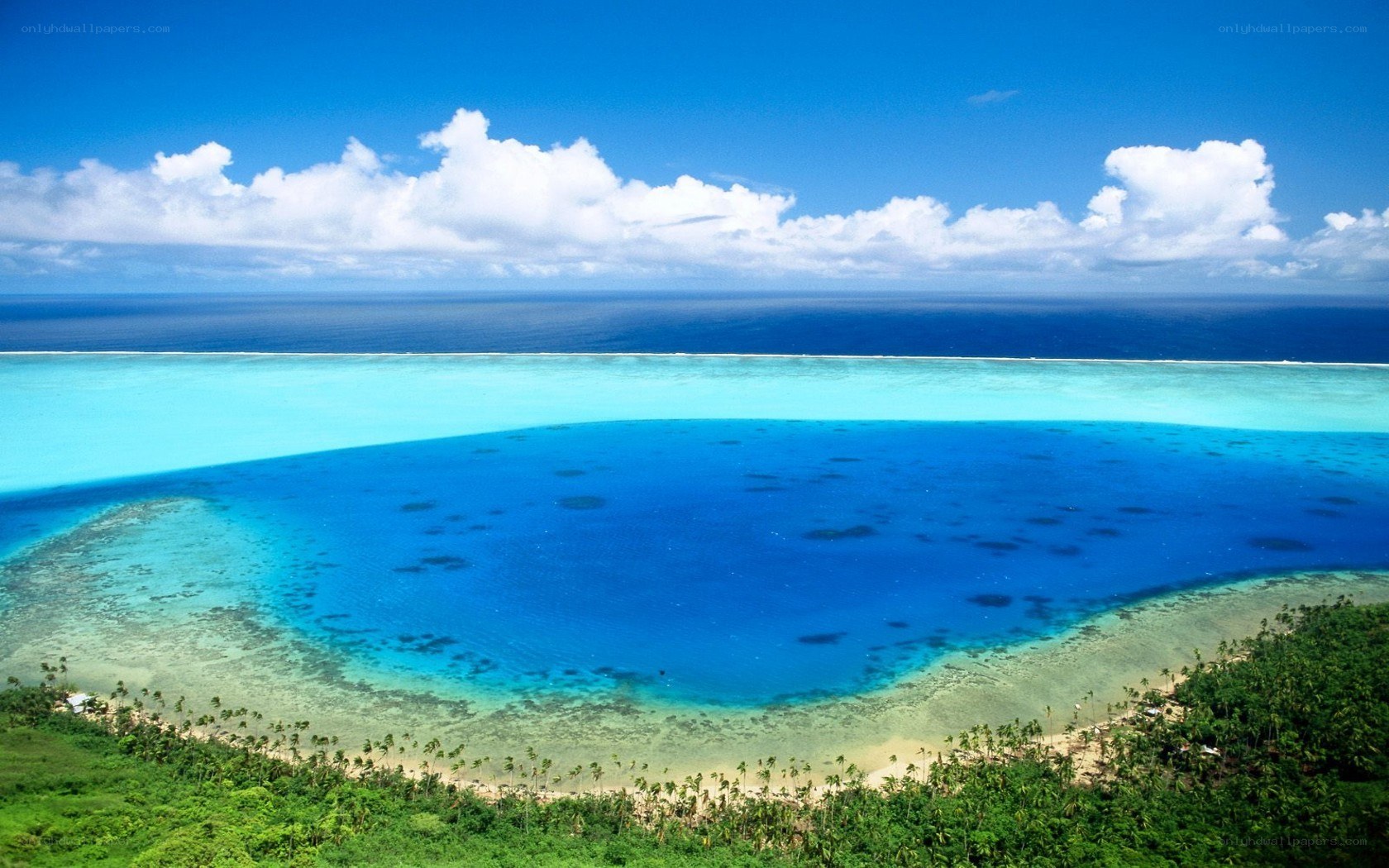 tropical island lagoon