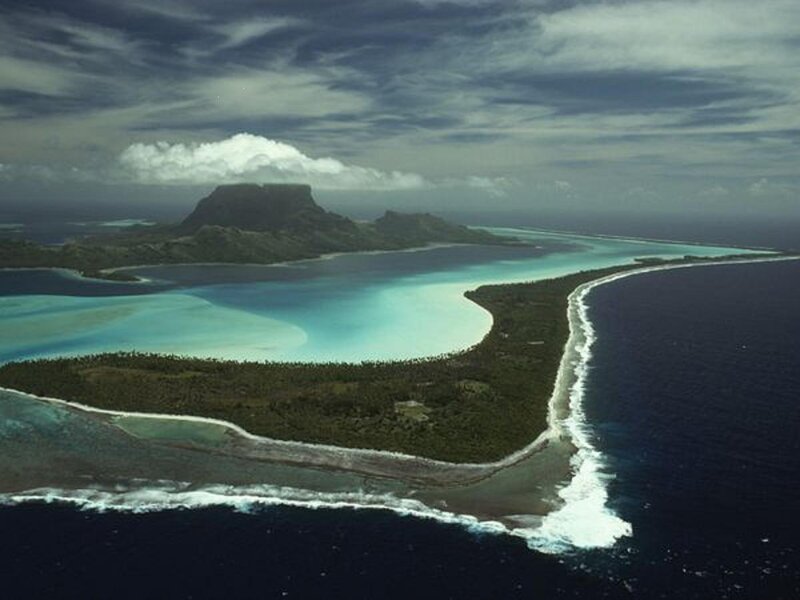 Tropical Island Lagoon — Blue, Serene