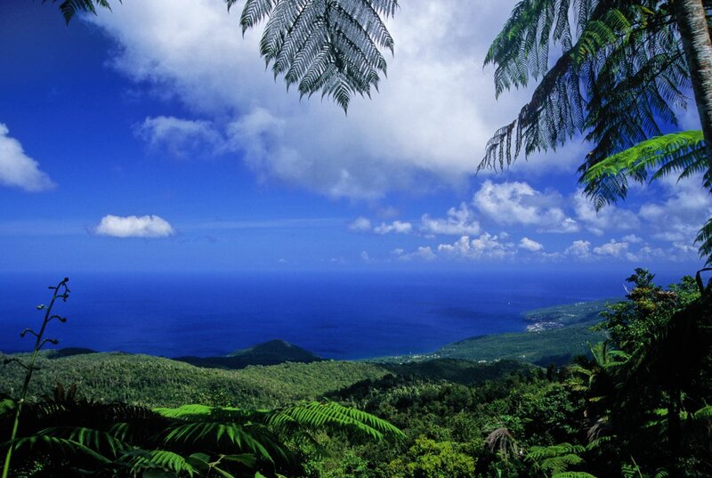 Tropical Island Landscape — Blue, Serene, Afternoon, Photograph